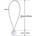 thumbnail image 2 of 30 Pcs Bungee Balls White 9inch Bungee Cord Heavy Dut 9 inch Tarp Bungee Cords Tie Down Straps Multifunction Elastic Rope for Camping, Tents, Cargo, Projector Screen, Canopy Tent, 2 of 5