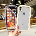 thumbnail image 5 of Compatible with iPhone Xs Max Cute Kawaii Curly Wave Frame Shape Soft Silicone Shockproof Protective Phone Case Cover for Women Girls White, 5 of 14