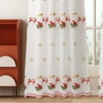 thumbnail image 6 of ToyKingdee Embroidered Sheer Christmas Window Curtains for Living Room- Xmas Tree Santa Patterned Drapes for Winter Holiday Bedroom Dining Room Decor, 6 of 6