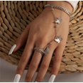 thumbnail image 4 of Hand Chain Ring Bracelet Hand Chain Punk Bracelet Hand Chain Bracelet Gothic Chain Butterfly Bracelet Gold Chain Bracelet Hand Jewelry For Women[J6446], 4 of 5