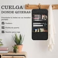 thumbnail image 2 of Neceser de Viaje Colgante Impermeable, Bolsa de Aseo Grande con 6 Compartimentos, Bolsa de Maquillaje de Viaje Portátil con Asa, para Hombre y Mujer como Kit de Aseo Personal (Negro), 2 of 4