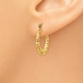 thumbnail image 3 of 14k Yellow Gold Bamboo Hoop Earrings Round, 3 of 8