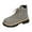 Grey, variant on Women's Suede Combat Boots Comfortable Wide Toe Box Lace Up Mid Calf Booties Platform Lug Sole Non Slip Riding Boots Gray Size 6