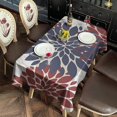 thumbnail image 4 of Red and Blue Pioneer Flower Pattern Rectangle Tablecloth 60"x102",Waterproof Polyester Rectangle Table Cloth, Wipeable Spillproof Polyester Tablecloth for Dining, Camping, Indoor and Outdoor, 4 of 6