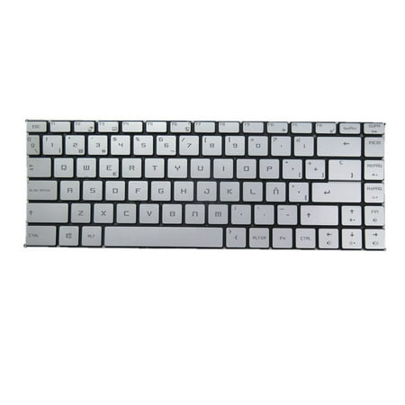 Silver Laptop Backlit Keyboard For MSI Bravo 15 A4D A4DCR A4DDR Spanish SP Without Frame New