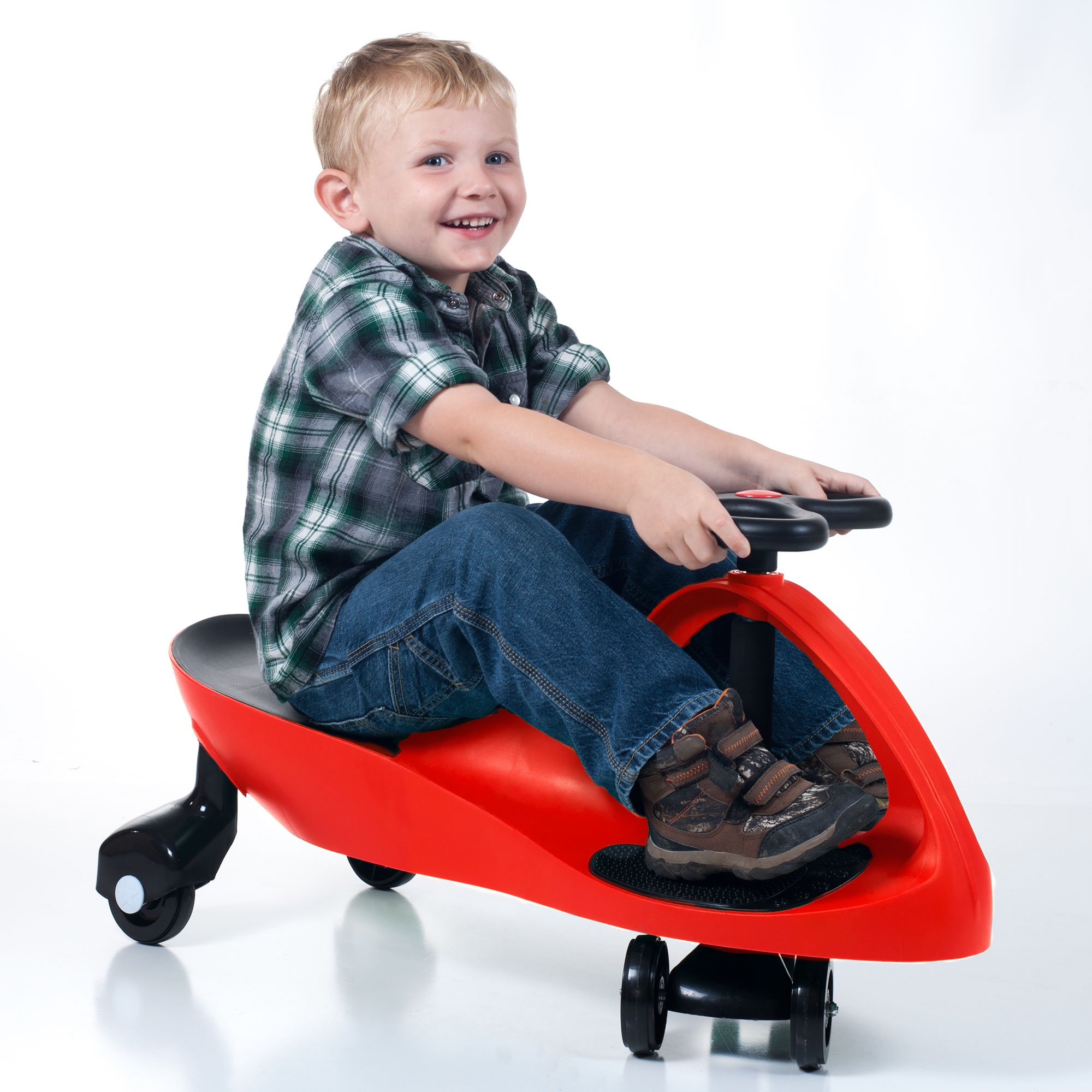 Wiggle Car- Ride On Toy- No Batteries Gears or Pedals- Twist Swivel & Go- Outdoor Play for Boys and Girls 3 Years Old & Up by Lil? Rider (Red) - image 2 of 2