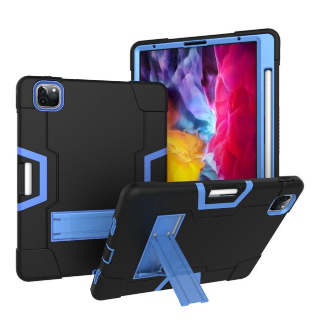 Mignova for iPad Pro 11 2020 Case,Hybrid Heavy Duty Three Layer Full-Body Shockproof Armor Defender Rugged Protective Case Cover with Stand for Apple iPad Pro 11 Inch Case 2020/2018(Black/Blue)