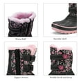 thumbnail image 3 of Dream Pairs Boys & Girls Winter Zip Snow Boots Outdoor Warm Waterproof Sport Snow Boot DUCKO BLACK/PINK Size 1, 3 of 6