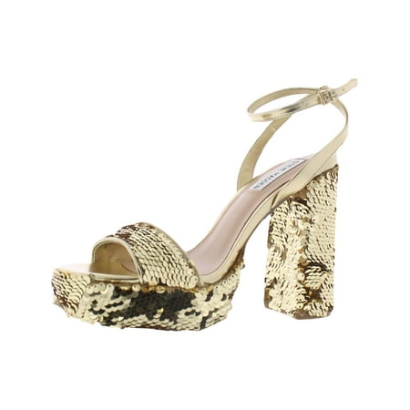 

Steve Madden Womens Lessa S Sequined Ankle Strap Platform Sandals