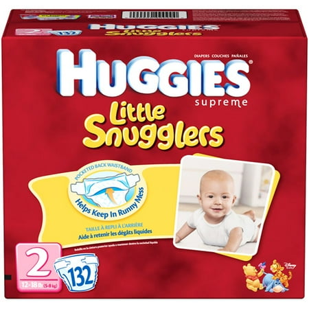 HUGGIES - Supreme Little Snugglers Diapers (sizes 1, 2)