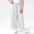 thumbnail image 4 of Atogsazn Toddler Boys Wide Leg Athletic Pants Kids Casual Loose Fit Elastic Waist Sweatpant with Pocket Trouser Beige 3-4 Years Fashion, 4 of 7