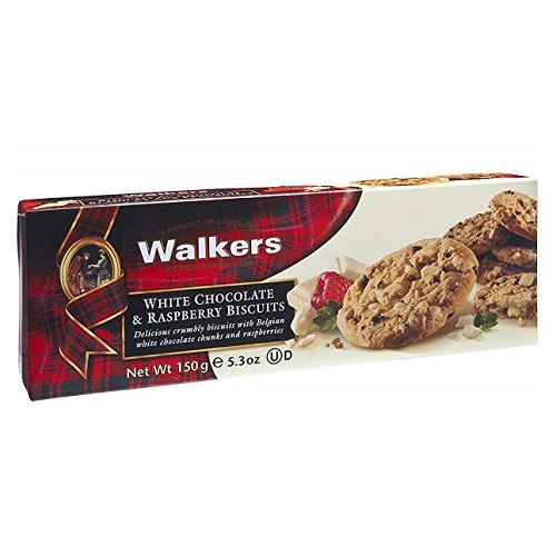 Walkers White Chocolate & Raspberry Cookies 5.3 Oz (Pack of 3