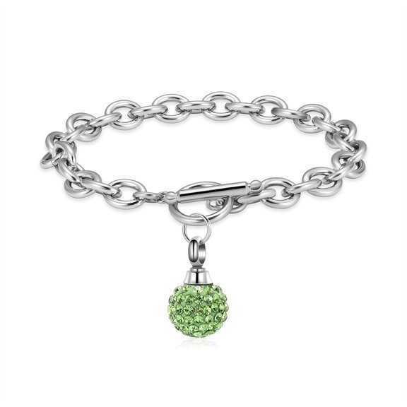 Microphones Urn Bracelet for Ashes for Women Men - Crystal Cremation Memorial Keepsake Urn Bracelet