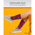 thumbnail image 5 of MeMoi Western Theme Bamboo Blend Crew Socks - Womens - Female, One Size, Festival Fuchsia, 5 of 9