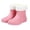 Pink, variant on Women'S Waterproof Anti Slip Platform Rain Boots Warm Fleece Lined Ankle Winter Shoes Pink 40