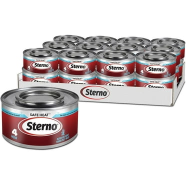 Sterno Fuel Cans - 4-Hour Burn, (24-Pack) Chafing Dish Fuel Can Burners for Food Warmer, Chafer Fuel Canned Heat, Safe Heat