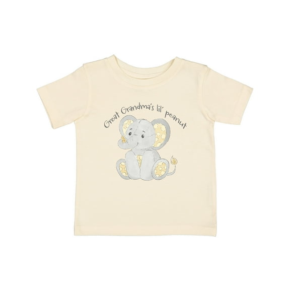 Inktastic Great Grandma's Lil' Peanut Polka Dot Elephant Boys or Girls Baby T-Shirt