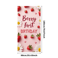 thumbnail image 2 of Floral Decorations Berry First Birthday Strawberry Theme Banner Daisy Design for First Birthday Party Kids Celebration, 2 of 7