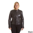 thumbnail image 3 of EXcelled  Women's Plussize Moto-collar Scuba Jacket, 3 of 5