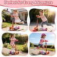 thumbnail image 6 of JoyStone Kick Scooter for Kids with LED Light Wheels & Music, 3 Adjustable Height Handlebars, Lean-to-Steer Technology, 3 Wheel Scooter for Toddlers Girls Boys Up to 110 Lbs, Red, 6 of 11