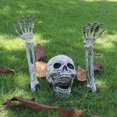 thumbnail image 2 of Estacas de esqueleto de miedo, adorno de mano de esqueleto realista, accesorios de Halloween, decoración para, 2 of 5