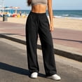 thumbnail image 6 of Cargo Pants For Women Baggy Casual Daily Solid Color Sports Cargo Pants Drawstring Y2K Drawstring Trousers Wide Leg Pants With Side Pockets, 6 of 9