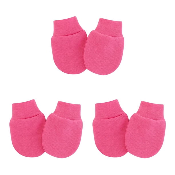 Sonducket Manoplas para bebés Guantes para recién nacidos Estilo clásico Trajes para bebés rosa rojo Type1 NO1