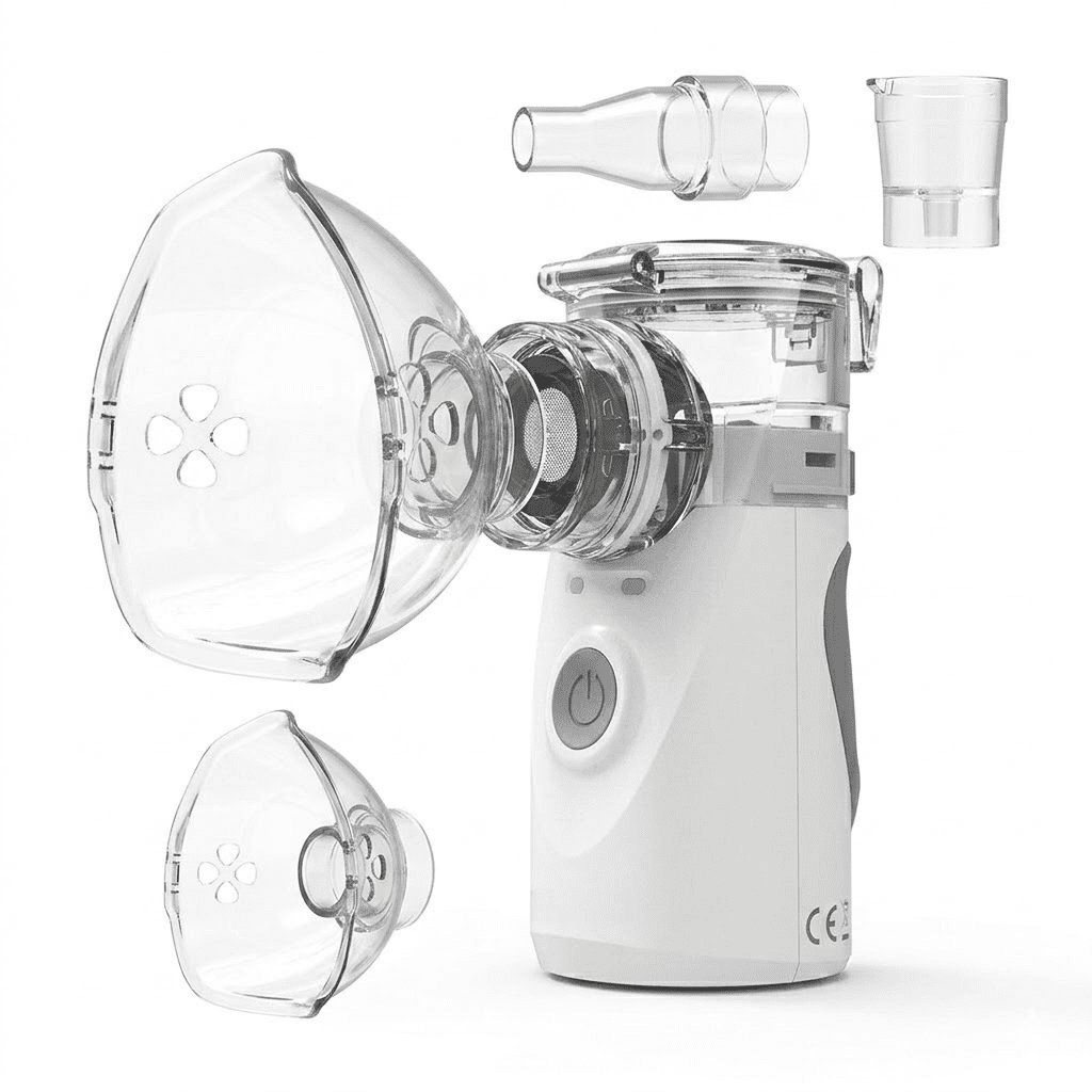 AJZIOJIRO Portable Humidifier for Home Travel 5-Micron Handheld Compressor Quiet Handheld Steam Inhaler