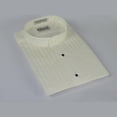 thumbnail image 2 of Men's Tuxedo shirt By Classix  Banded Collarless Formal Pleated Front M06 Ivory, 2 of 7