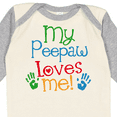 thumbnail image 4 of Inktastic My Peepaw Loves Me Boys or Girls Long Sleeve Baby Bodysuit, 4 of 5