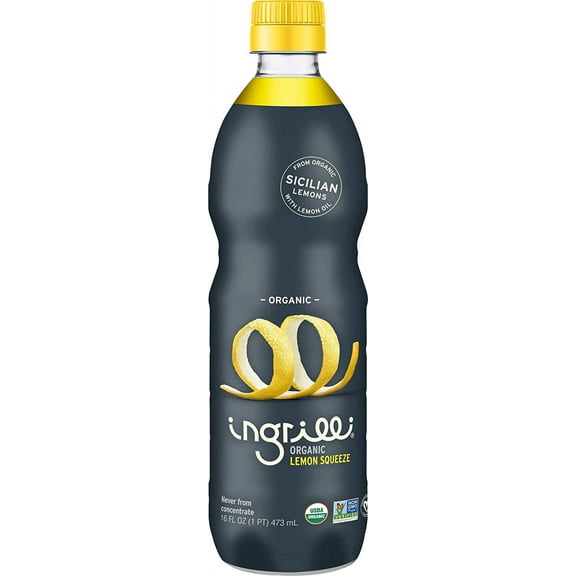 Ingrilli Organic Lemon Squeeze, 16 Fl Oz Bottle (Pack of 12)