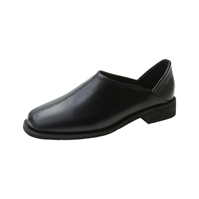 Amzcrzy Zapatos de mujer,Zapatos de mujer,Zapatillas de mujer, Zapatos de tacón bajo cuadrado para mujer Zapatos de tacón cuadrado de color liso suave Sandalias Mujer Zapatillas De Casa