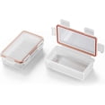 thumbnail image 1 of HUGFEGWE 2 x 18650 Battery Storage Case Holder Organizer Box Transparent 2Pcs CA919-114762, 1 of 7