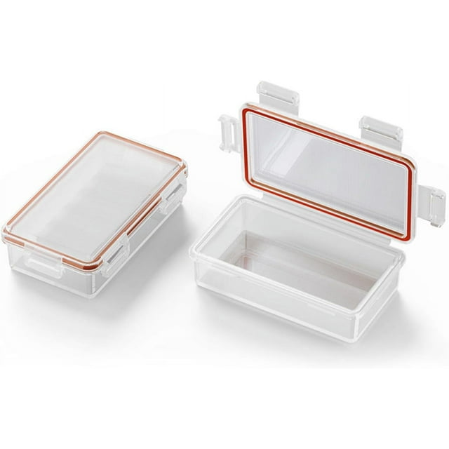 HUGFEGWE 2 x 18650 Battery Storage Case Holder Organizer Box Transparent 2Pcs CA919-114762