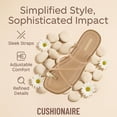thumbnail image 3 of Cushionaire Venue Women’s Strappy Toe-Loop Slide Sandals with Gold-Tone Accent & Memory Foam Comfort | Minimalist Summer Sandals for Women with Wide Widths Available, 3 of 13