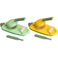 thumbnail image 1 of 2 In 1 Dumpling Maker, Kitchen Dumpling Making Tool, Manual Dumpling Maker Mould, Baking Pastry Manual Artifact For Pressing Dumpling Skin Wrapper Mould Dough Press Maker (Green+Yellow), 1 of 5