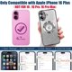 thumbnail image 2 of Funda magnética con purpurina para iPhone 16 Plus, compatible con MagSafe, protección total, delgada, a prueba de golpes y arañazos, con protector de lente de cámara y red antipolvo para mujer, 2 of 7