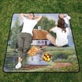 thumbnail image 5 of GZHJMY Landscape Large Picnic & Outdoor Beach Blanket, Waterproof Foldable Sandproof 3-Layer Picnic Mat for Camping,Hiking,Travel,Park,Concerts,78"X 78", 5 of 6