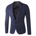 thumbnail image 1 of Top de traje de negocios informal de color sólido con un solo botón para hombre, 1 of 3