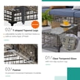 thumbnail image 4 of JOIVI 7 Pieces Patio Furniture Set, Outdoor Sectional Sofa Set with Cushion and Coffee Table, 7-Piece PE Rattan Conversation Set for Deck, Porch, Backyard, Denim Blue, 4 of 8