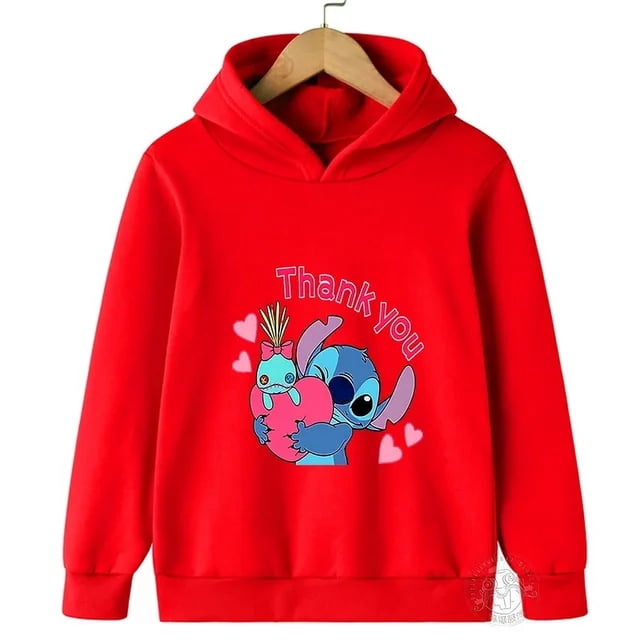 Printemps Automne Disney Stitch Mode de Rue Chandail pour Garçons et Filles Chandail de Sport pour Enfants Extérieur Enfants Chandail à Capuchon l'Image color6 110