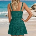thumbnail image 4 of Womens Swimdress Women's Print Floral Swimdress Swimsuits Tropical Beach Pool Swimwear Skirted Monokini with Control Swimdress Green L, 4 of 6