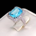 thumbnail image 4 of Gina Statement Ring Created Blue Topaz 6Ct Women Ginger Lyne Collection, 4 of 6