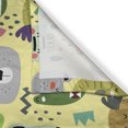 thumbnail image 3 of Ambesonne Black Bear Kitchen Curtains, Sleeping Animals Zigzags, 55"x30", Pastel Yellow and Jade Green, 3 of 3