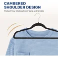 thumbnail image 7 of QUIOCOZY Black Velvet Hangers 30 Count - Heavy Duty, Non-Slip Design with Shoulder Notches & 360° Rotating Hooks, 7 of 7