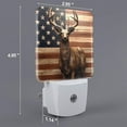 thumbnail image 2 of Pofeuu Deer American Flag Vintage Print Night Lights Plug into Wall with Dusk-to-Dawn Light Sensor, LED Nightlight for Bathroom, Adult, Hallway-US, 2 of 7