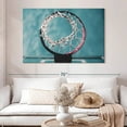 thumbnail image 2 of Elephant Stock Basketball Hoop Wall Art - Horizontal Canvas Wall Art - Living Room Wall Decor - Photography Sports Canvas - Blue And Teal Decor - 51" x 34", 2 of 8