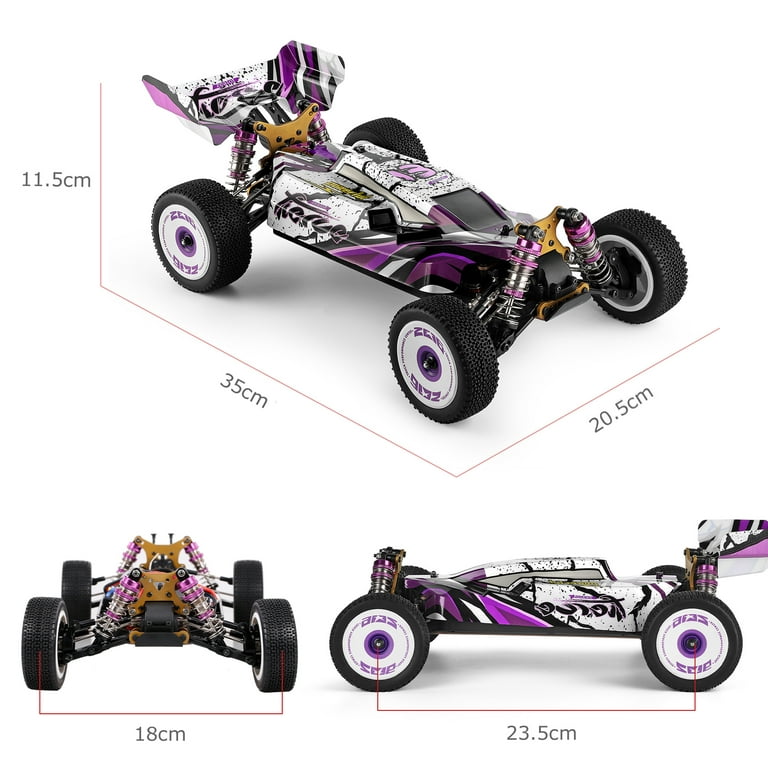 WLtoys 124019 RC Car, 1/12 Scale 2.4GHz Remote Control Car, 4WD 60km/h High  Speed Racing Car, Off-Road Buggy Drift Car RTR with Aluminum Alloy