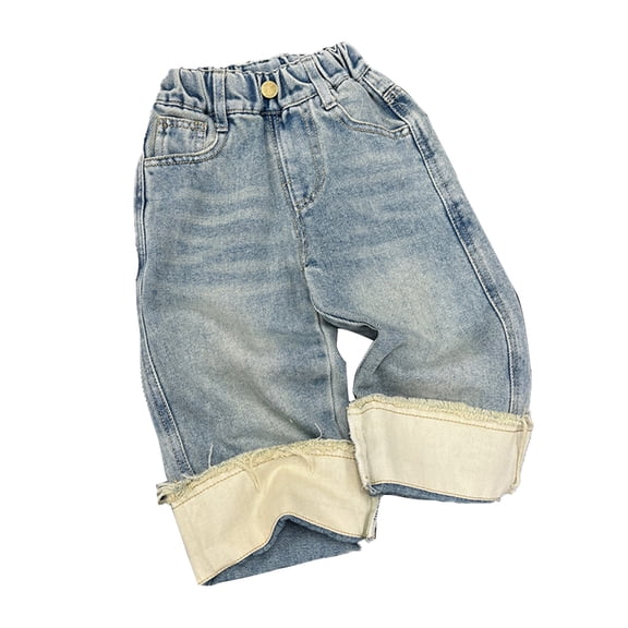 Beautyzll Toddler Kids Boys Pull on Straight Jeans Baby Fall Spring Denim Pants for 1-7Y