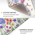 thumbnail image 3 of Hummingbird Flower Dish Drying Mat 18x24 inch Watercolor Spring Herb Floral Dish Drainer Mats Wildflower Plant Reversible Microfiber Dish Drying Pad for Kitchen Countertop Large Decor, 3 of 7